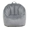 Bean Bag Chair, Plush, Kids/Teens, 2.5ft, Gray