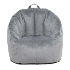 Bean Bag Chair, Plush, Kids/Teens, 2.5ft, Gray
