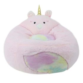 Soft Plush Unicorn Bean Bag Chair, Kids, 2.25 ft, Pink