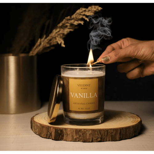 Veedint Candle Scented Candle, Jar Candle, Vanilla Fragrance, 8 oz, Women Empowerment Mission, Great Value Candles Veedint Candle Scented Candle, Jar Candle, Vanilla Fragrance, 8 oz, Women Empowerment Mission, Great Value Candles