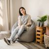 Bean Bag Chair, Plush, Kids/Teens, 2.5ft, Gray