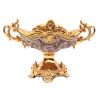 Ambrose Chrome Plated Crystal Embellished Ceramic Fruit Platter