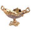 Ambrose Chrome Plated Crystal Embellished Ceramic Fruit Platter