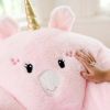 Soft Plush Unicorn Bean Bag Chair, Kids, 2.25 ft, Pink