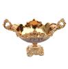 Ambrose Chrome Plated Crystal Embellished Ceramic Fruit Platter