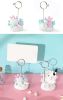 Resin Card Photo Holders Stand Table Number Menu Memo Clip Holder Desk Decor, Coral