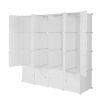 Cube Organizer Stackable Plastic Cube Storage Shelves Design Multifunctional Modular Closet Cabinet with Hanging Rod RT